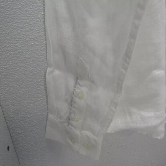 NEW MACKEENE Mens Fabiio Linen Button-Up Shirt Size 2XL White - Picture 9 of 12